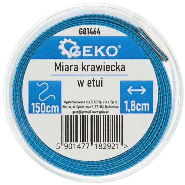 GEKO Meetlint - 150 cm - Inclusief beschermhoes - Duurzaam en nauwkeurig
