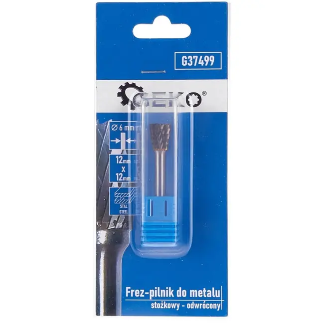 GEKO Inverted conische frees - Tungsten carbide - 12x12 mm - Hoge hardheid - Slijtvast