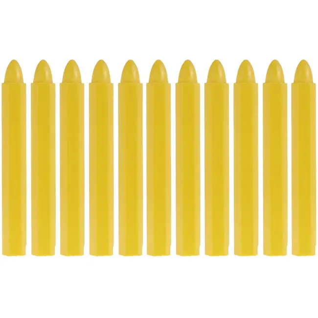 GEKO Gele bandenkrijt - waterdicht - 12x110mm - set van 10 stuks