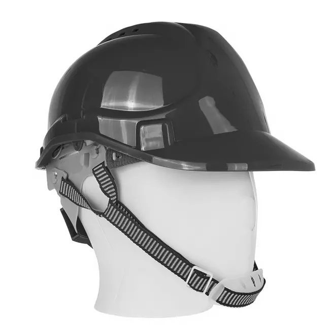 GEKO Veiligheidshelm - Verstelbaar - Zwart - HDPE - Weerbestendig