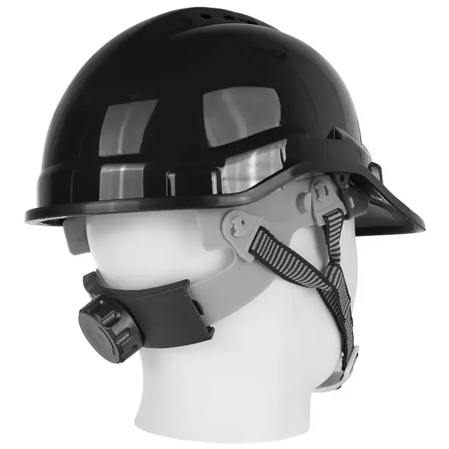 GEKO Veiligheidshelm - Verstelbaar - Zwart - HDPE - Weerbestendig