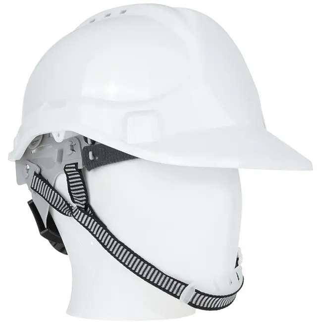 GEKO Verstelbare veiligheidshelm - HDPE - Wit - 53-62 cm - Weerbestendig