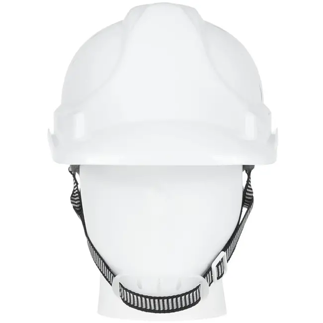 GEKO Verstelbare veiligheidshelm - HDPE - Wit - 53-62 cm - Weerbestendig