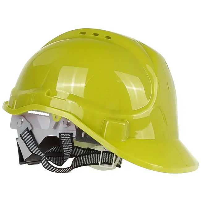 GEKO Veiligheidshelm - Verstelbaar - Geel - HDPE - Voor Diverse Weersomstandigheden