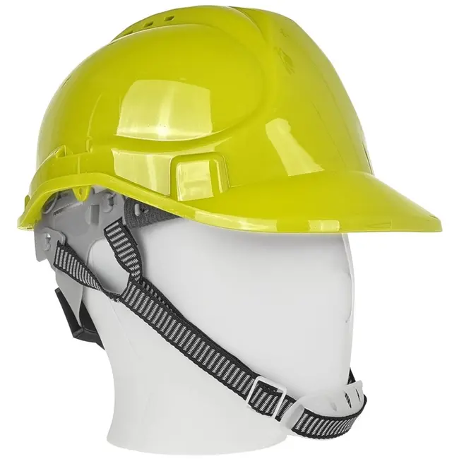 GEKO Veiligheidshelm - Verstelbaar - Geel - HDPE - Voor Diverse Weersomstandigheden