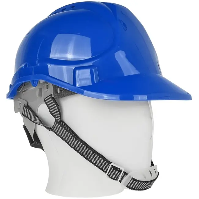 GEKO Verstelbare veiligheidshelm - HDPE - Blauw - 53-62 cm - Voor alle weersomstandigheden
