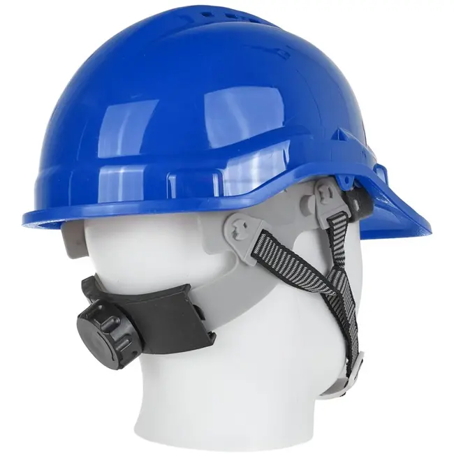 GEKO Verstelbare veiligheidshelm - HDPE - Blauw - 53-62 cm - Voor alle weersomstandigheden