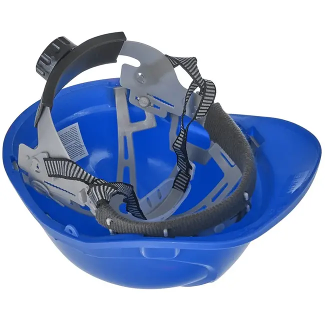 GEKO Verstelbare veiligheidshelm - HDPE - Blauw - 53-62 cm - Voor alle weersomstandigheden