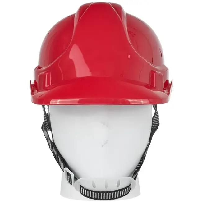 GEKO Rode veiligheidshelm - Verstelbare maat - HDPE - Geschikt voor -10°C tot +50°C - CE-gecertificeerd