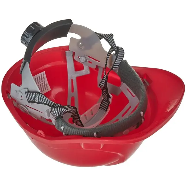 GEKO Rode veiligheidshelm - Verstelbare maat - HDPE - Geschikt voor -10°C tot +50°C - CE-gecertificeerd