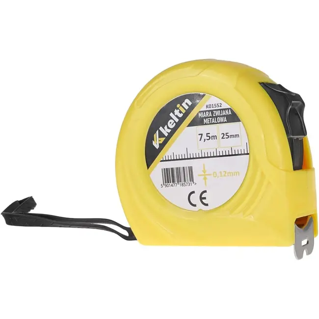 Keltin Rolmaat - Staal - 7,5 m - 25 mm - ABS Behuizing - Met Vergrendeling