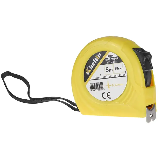 Keltin Rolmaat - Carbon Staal - 5 m - ABS Behuizing - Met Vergrendeling