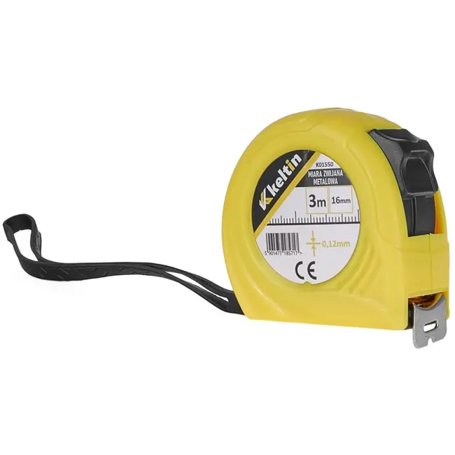 Keltin Rolmaat - Carbon Staal - 3 m - ABS Behuizing - Handig en Lichtgewicht