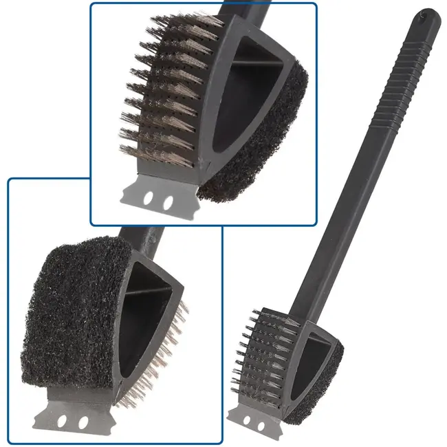 GEKO 3-in-1 barbecueborstel - ergonomisch - 41 cm - hygiënisch reinigen