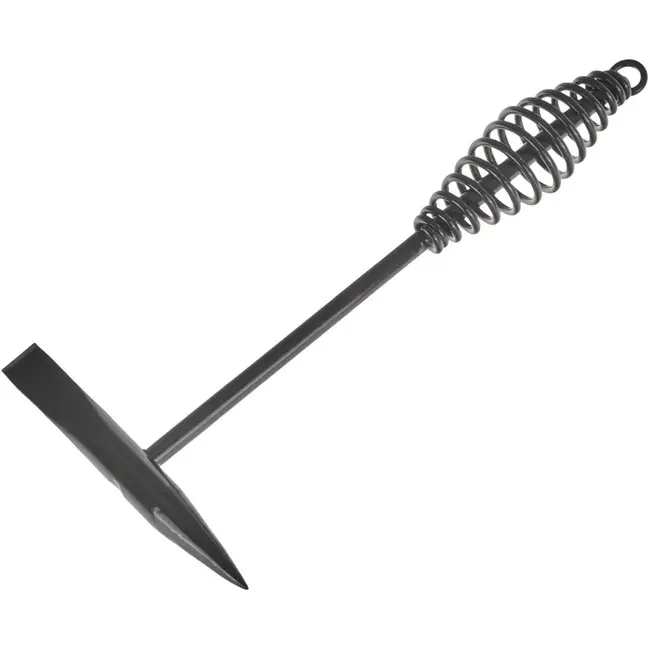 GEKO Lichte lasbeitelhamer - 300g - Trillingsdempende veerhandgreep - Veelzijdige kop