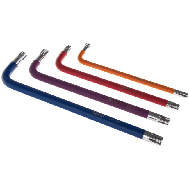 GEKO 9-delige Torx-sleutelset - Kleurgecodeerd - CrV Staal - T10-T50