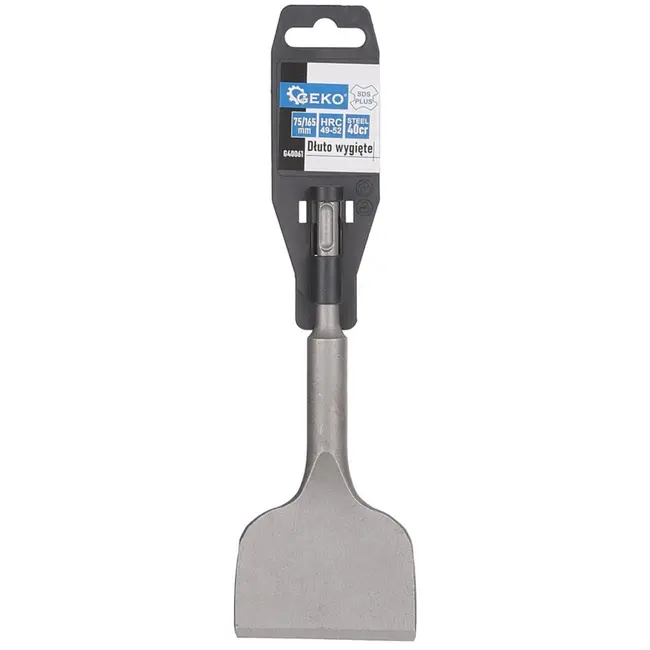 GEKO Gebogen SDS Plus beitel - 75 mm breed - 165 mm lang - Voor veelzijdige sloop- en renovatiewerken