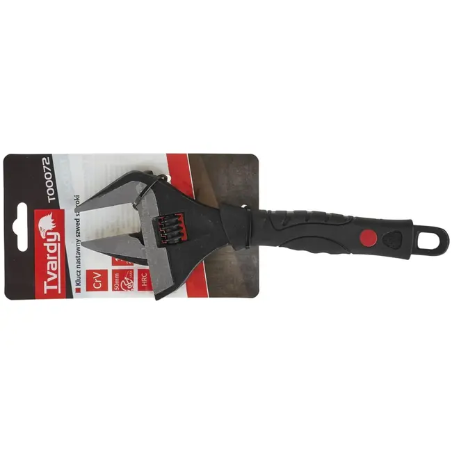 Tvardy Verstelbare moersleutel - extra brede bek - 0-50 mm - ergonomisch - CrV staal