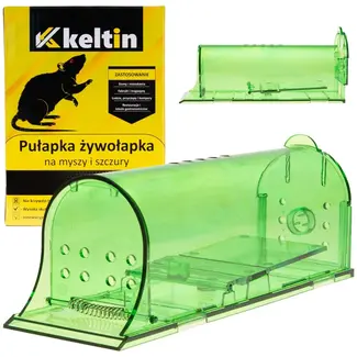 Keltin Twee stuks muizenval - humaan - ontsnappingsvrij - transparant groen - compact formaat