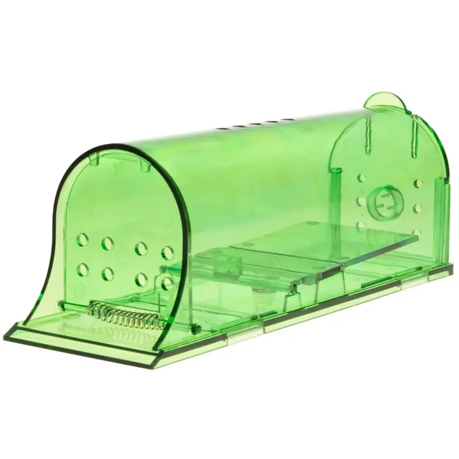 Keltin Twee stuks muizenval - humaan - ontsnappingsvrij - transparant groen - compact formaat