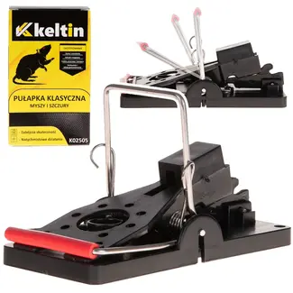 Keltin Klassieke muizenval - Sterke snapmechanisme - Duurzaam en herbruikbaar - 10 cm lang