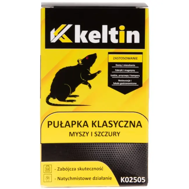 Keltin Klassieke muizenval - Sterke snapmechanisme - Duurzaam en herbruikbaar - 10 cm lang