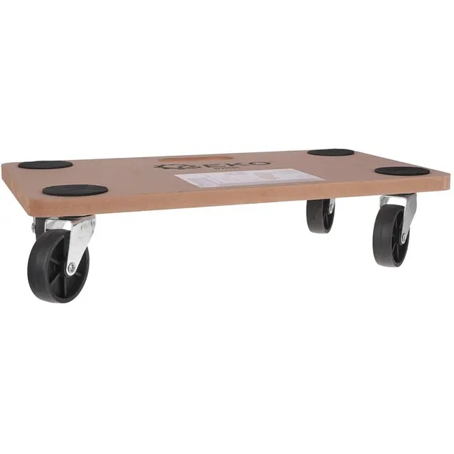 GEKO Platformwagen - 200 kg draagkracht - MDF 18 mm - Compact formaat - 4 zwenkwielen