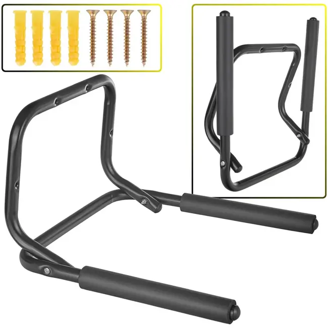 Keltin Opvouwbare fiets wandhanger - Ruimtebesparend - Zachte foam bescherming - 36x30x48 cm