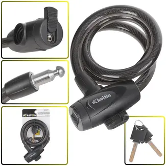 Keltin Fietsslot met sleutel - 12 mm dik - 80 cm lang - Weerbestendig - Inclusief 2 sleutels