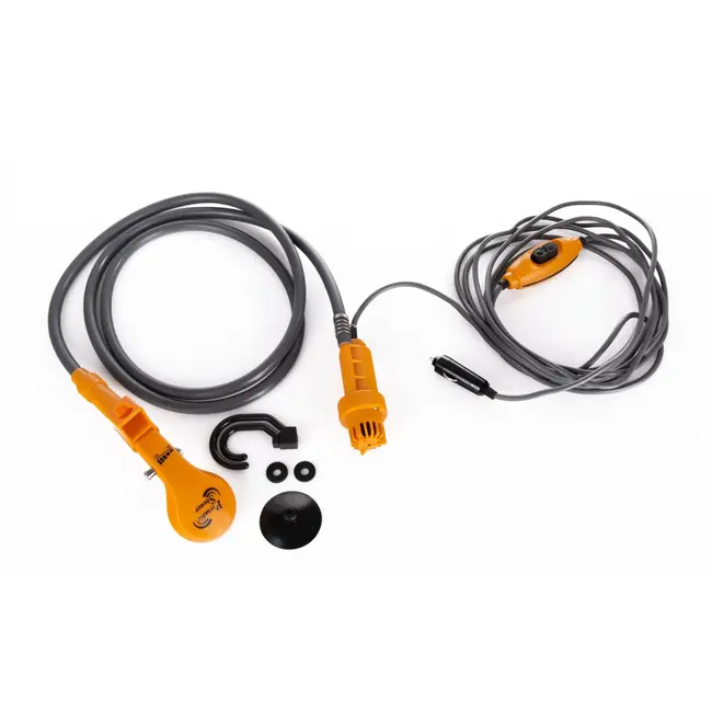 Keltin Draagbare campingdouche - 12V - 10 l/min - oranje - met krachtige pomp