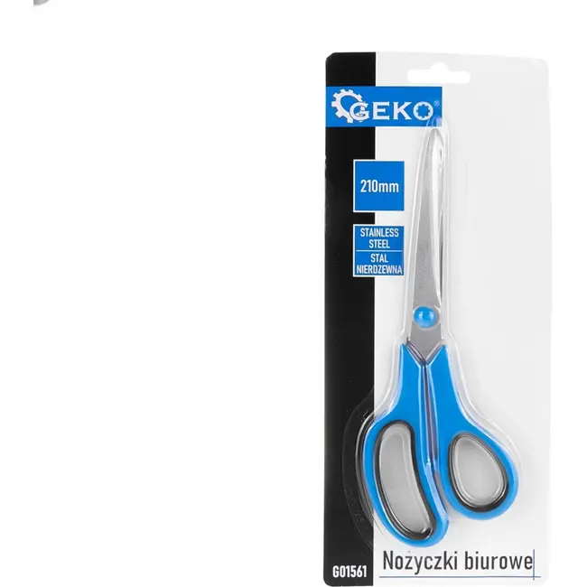 GEKO Ergonomische schaar - roestvrij staal - 210 mm - comfortabele grip
