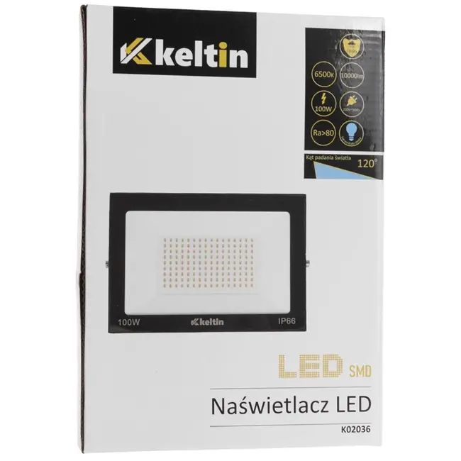 Keltin LED schijnwerper - 100W - koud wit 6500K - IP66 - verstelbaar - aluminium