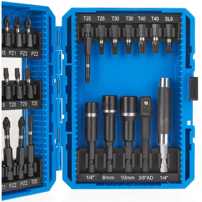 GEKO 33-delige impact bits set - S2 staal - magnetische houders - veelzijdige maten