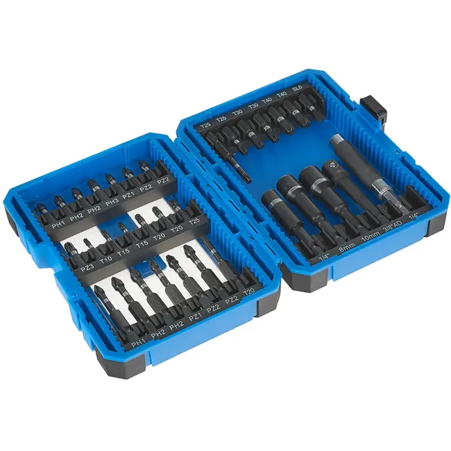 GEKO 33-delige impact bits set - S2 staal - magnetische houders - veelzijdige maten