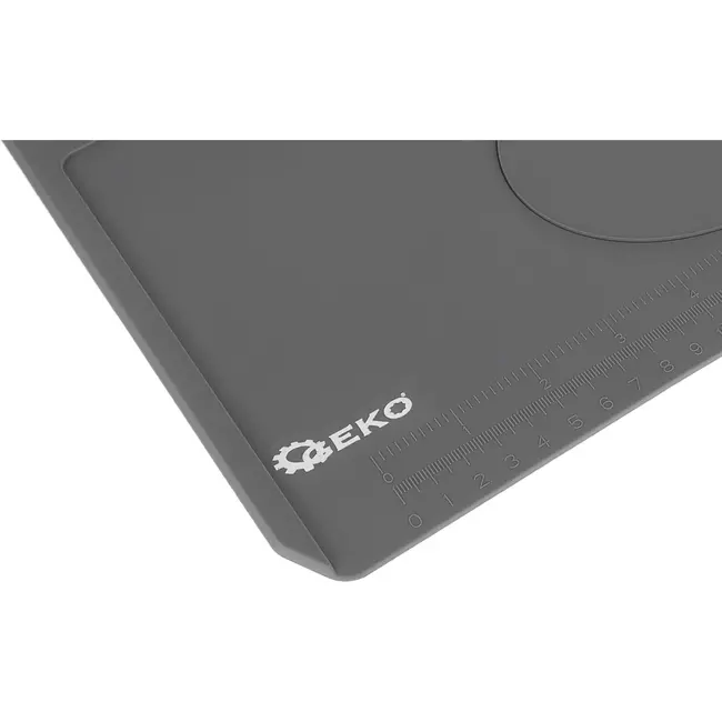 GEKO Siliconen soldeermat - 350x220 mm - Hittebestendig tot 500°C - Met magnetische vakken en liniaal
