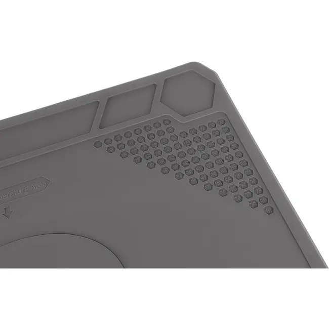 GEKO Siliconen soldeermat - 350x220 mm - Hittebestendig tot 500°C - Met magnetische vakken en liniaal