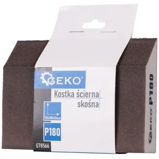 GEKO Schuurspons - Schuin Afgeschuind - P180 Korrel - 125x90x25 mm