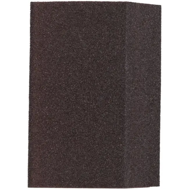 GEKO Schuurblok met schuine kant - P80 korrel - 125x90x25 mm - Voor hout, metaal en composieten