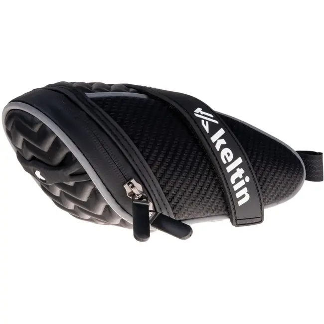 Keltin Waterdichte fietszadeltas - Reflecterend - 1 liter - Zwart - Nylon