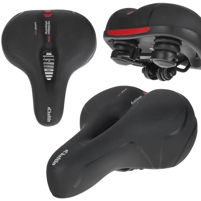 Keltin Comfortabel fietszadel - Ergonomisch - Reflecterende veiligheidsstrip - Ventilatie - Waterdicht