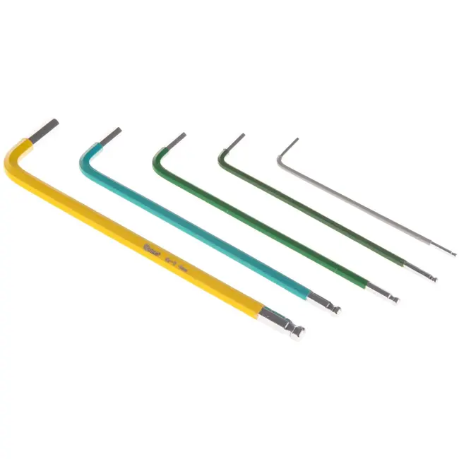 GEKO Kleurrijke Inbussleutelset - 9-delig - CrV Staal - Ball-end - 1.5-10 mm