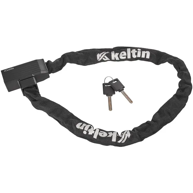 Keltin Fietskettingslot - 90 cm - 6 mm - Nylon bescherming - Inclusief 2 sleutels