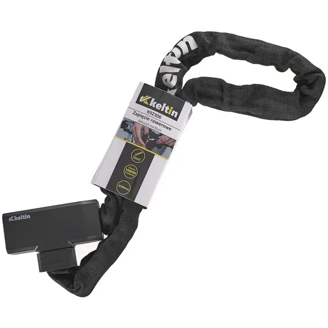 Keltin Fietskettingslot - 90 cm - 6 mm - Nylon bescherming - Inclusief 2 sleutels