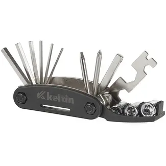 Keltin 16-in-1 fiets multitool - versterkt nikkel - compact zakmes ontwerp