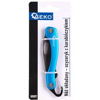 GEKO Opvouwbaar zakmes - roestvrij staal - met karabijnhaak - compact en draagbaar