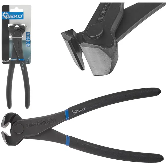 GEKO Frontkniptang - 200 mm - CrV Staal - Antislip Handvat - Precisie en Duurzaamheid