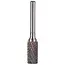 GEKO Tungsten carbide frees - 12mm diameter - 25mm lengte - 6mm schacht - Dubbele snijkanten