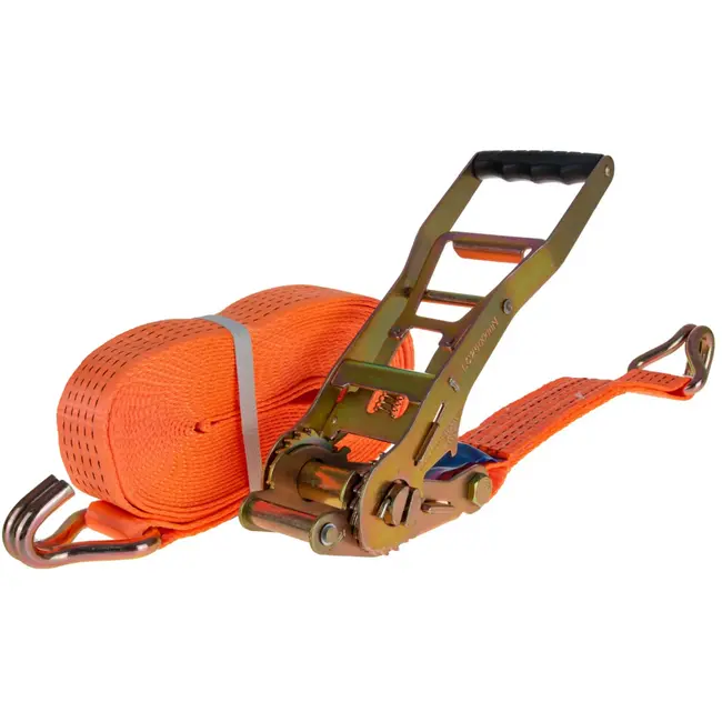 GEKO Ergonomische spanband - 10m - 5 ton - 50mm - oranje
