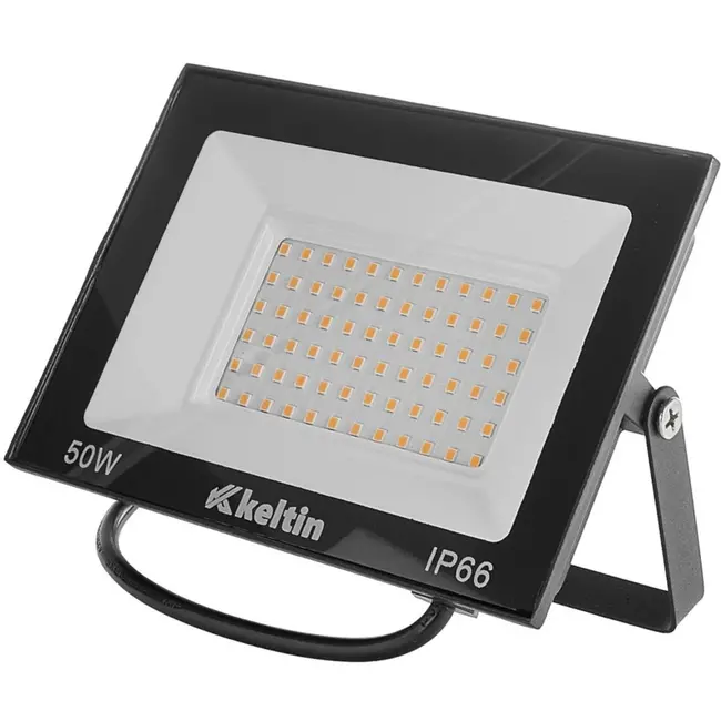 Keltin LED schijnwerper - 50W - Neutraal wit 4500K - Verstelbare hoek - IP66 - Aluminium en gehard glas