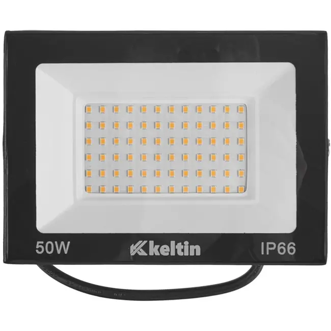 Keltin LED schijnwerper - 50W - Neutraal wit 4500K - Verstelbare hoek - IP66 - Aluminium en gehard glas